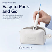 Sofbunny A07 visual ear cleaner being packed into a travel pouch