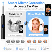 Sofbunny visual ear cleaner with smartphone app and mirror mode for accurate ear canal viewing